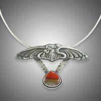 "Mother of Dragons" Rare Kentucky Agate captured in handcrafted Sterling Silver
