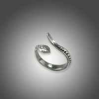 Handcrafted Sterling Silver Pinkie Snake Ring Size 4