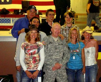 Col. Cooper and the band after the show @ Camp Bondsteel, Kosovo!
