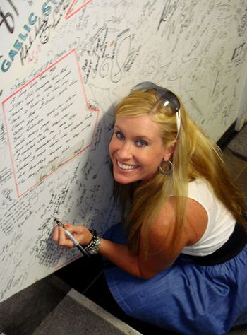 Signing the wall @ the Surf Ball Room in Iowa!
