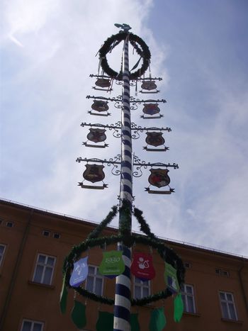 Maibaum, Maypole, a common sight in Bavaria
