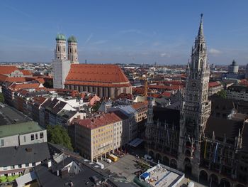 view of Munich from St Peter's Turm
