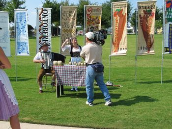 Filming promotions for Addison's Oktoberfest 2008
