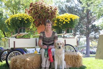 Forbes & Lori at Greeley Colorado at the 2010 GRCA National with their Novice A Obedience ribbons. Photo by Pam L.
