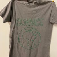 Dark Grey CONVICT WORLD Green Print T-Shirt
