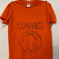 Orange CONVICT WORLD Earth Shake T-Shirt