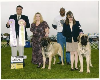 Pickle, Best of Opposite to Best in Sweepstakes. Potamus, Best in Sweepstakes!! Breeder Judge Mike Reid
