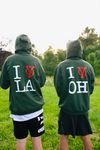 Green LA & OHIO hoodie