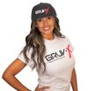 GRUV-X Full Logo T-Shirt in Ash Grey (Red & Black Logo)