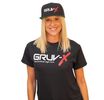 GRUV-X Full Logo T-Shirt in Black (Red & White Logo)