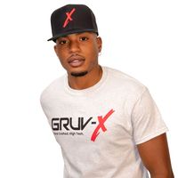 GRUV-X Full Logo T-Shirt in Ash Grey (Red & Black Logo)