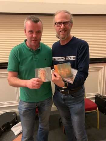 Clonakilty, Ireland giving a James Gordon CD to Brendan.
