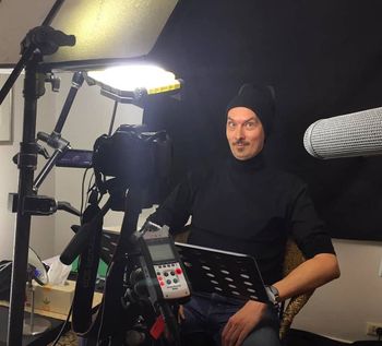 Filming my role as "The Philosopher" in The Lumiphonic Creature Choir
