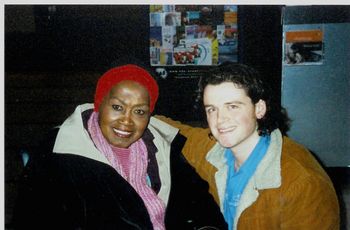 David & Odetta on her tour of Scotland, April 2006. She's one of David's folk heroes. He never thought he'd have the priviledge of hearing her live, let alone meeting her.
