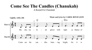 Come See the Candles (Chanukah) Sheet Music