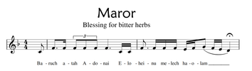 Bitter Herbs (Maror) Blessing Sheet Music