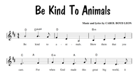 Be Kind to Animals Sheet Music