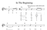 In the Beginning Sheet Music
