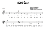 Adon Olam (folk, with English) Sheet Music