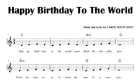 Happy Birthday to the World Sheet Music