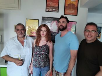 With Andreas Iacovides, Tom Czerwinsky and Gregory Dellas who did backing vocals
