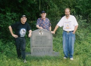 Me, Dave and Benny at Sonny Boy's grave.
