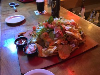 Nachos and a cold beverage at the Sage Brush
