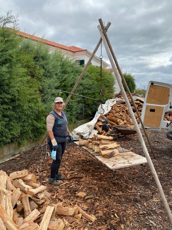 Collecting our firewood