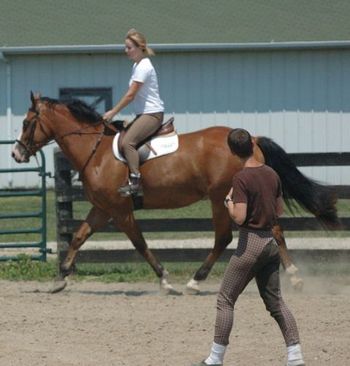 A riding lesson with Marie Valentine.
