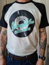 Skinny McGee and his Mayhem Makers 45 record shirt black and celeste 