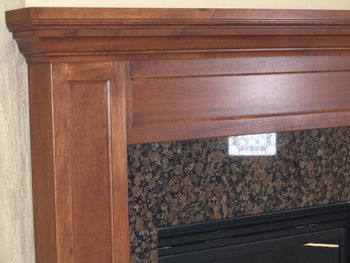 Special items such as this mantle can be finished in place to really add to the built-in appearance.
