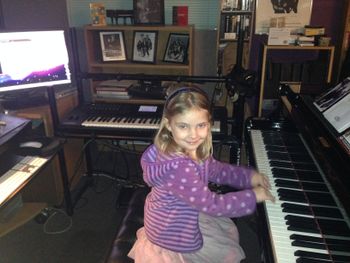 Ruby Rae at my piano in the studio, age 4
