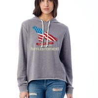 LADIES Ruffled Feathers Burnout French Terry Hoodie