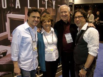 The Porcaro's with Rich Mangincaro and I at the 2011 Namm show
