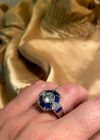 Blue Sparkle Flapper Ring - Size 6