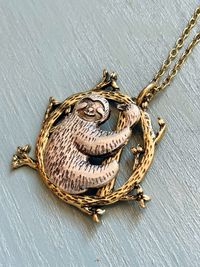 "Hang in There" Friendly Sloth Necklace