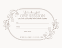 One Session - Creative Coaching with Sarah Siskind