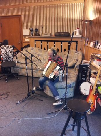 JORKI RECORDING THE ACCORDIAN PARTS OF DEADMEN IN THE WATER
