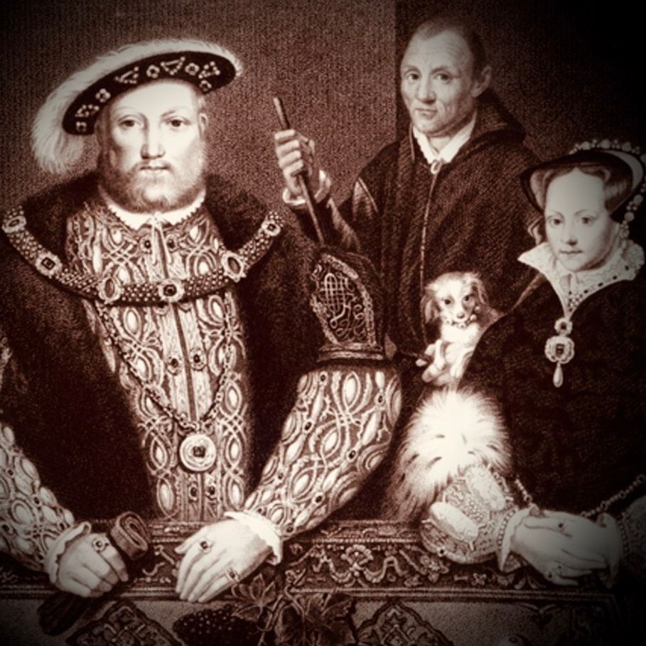 Henry VIII with his jester, Will Sommers