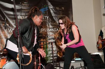 Andrea plays with Miss Freddye & Blue Faze @ the W.Pa Blues Society's 2011 Blues Go Pink concert.
