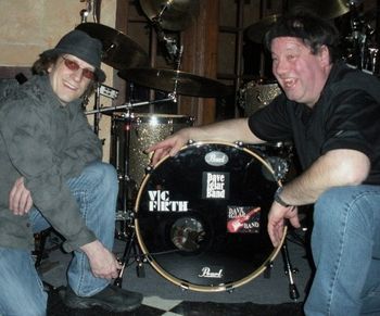 Dave Iglar with David "D-Kat" Katalin, a Vic Firth drummer!
