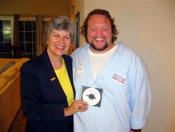 Cliff with Ohio's First Lady, Frances Strickland and the campaign CD. 2006

