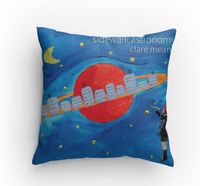 Sidewalk Astronomy Pillow w/ the album cover artwork on one side and the CS Murphy artwork on the other!! 