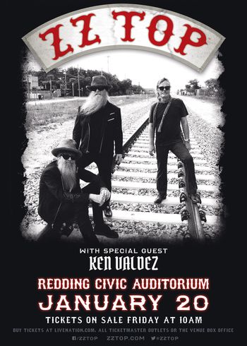 Poster from ZZ Top tour - Redding, CA
