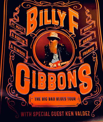 Poster from Billy Gibbons "Big Bad Blues Tour" - Prior Lake, MN
