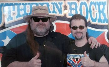 Molly Hatchet Founder and Lead Guitarist Dave Hlubek and Florida Artist Mazz

