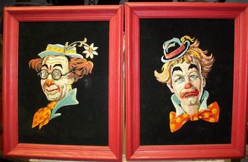 1973 Painting, Clowns by Mark Mazzarella
