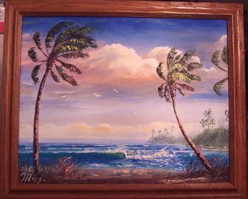 16 x 20" Oil on Canvas board. Palette Knife & brush. (March 2006)(SOLD- Stuart, FL)
