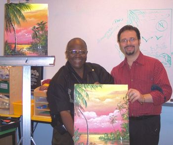 Highwaymen Robert & Mazz. "It's always a pleasure seeing RL Lewis and it was fun painting together"
