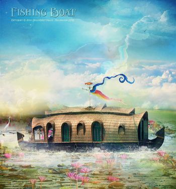 Fishing Boat [purchase here] also available in greeting card Copyright© Jena DellaGrottaglia-Maldonado 2011
